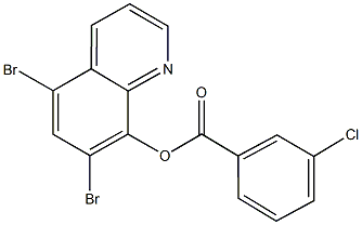 5,7-dibromo-8-quinolinyl 3-chlorobenzoate 化学構造式