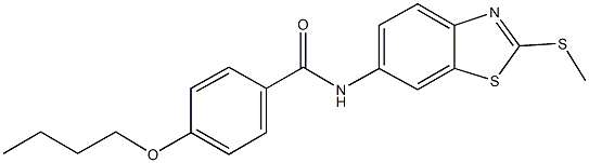 4-butoxy-N-[2-(methylsulfanyl)-1,3-benzothiazol-6-yl]benzamide Structure