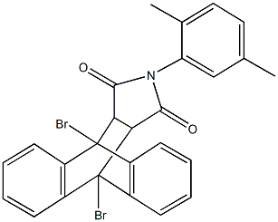 1,8-dibromo-17-(2,5-dimethylphenyl)-17-azapentacyclo[6.6.5.0~2,7~.0~9,14~.0~15,19~]nonadeca-2,4,6,9,11,13-hexaene-16,18-dione,328009-58-1,结构式