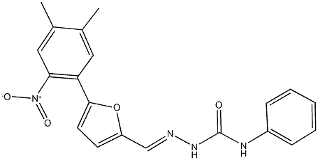 5-{2-nitro-4,5-dimethylphenyl}-2-furaldehyde N-phenylsemicarbazone Structure