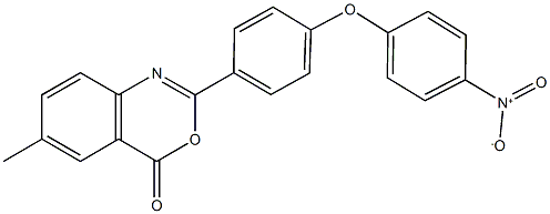 2-(4-{4-nitrophenoxy}phenyl)-6-methyl-4H-3,1-benzoxazin-4-one Structure