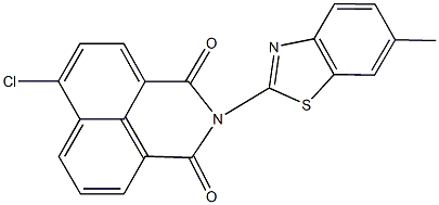 6-chloro-2-(6-methyl-1,3-benzothiazol-2-yl)-1H-benzo[de]isoquinoline-1,3(2H)-dione,328016-17-7,结构式