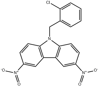 9-(2-chlorobenzyl)-3,6-bisnitro-9H-carbazole Structure