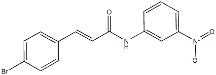 3-(4-bromophenyl)-N-{3-nitrophenyl}acrylamide 化学構造式