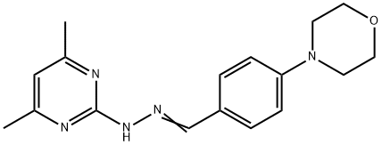 4-(4-morpholinyl)benzaldehyde (4,6-dimethyl-2-pyrimidinyl)hydrazone,328022-18-0,结构式