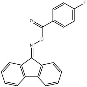 9H-fluoren-9-one O-(4-fluorobenzoyl)oxime 结构式