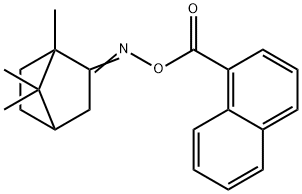 1,7,7-trimethylbicyclo[2.2.1]heptan-2-one O-(1-naphthoyl)oxime Structure