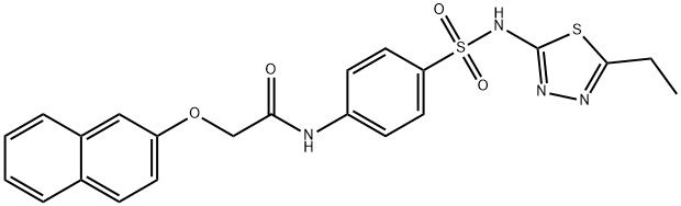 N-(4-{[(5-ethyl-1,3,4-thiadiazol-2-yl)amino]sulfonyl}phenyl)-2-(2-naphthyloxy)acetamide Struktur