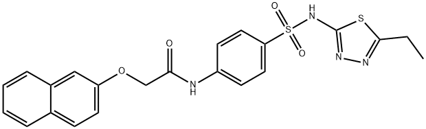 N-(4-{[(5-ethyl-1,3,4-thiadiazol-2-yl)amino]sulfonyl}phenyl)-2-(2-naphthyloxy)acetamide Structure