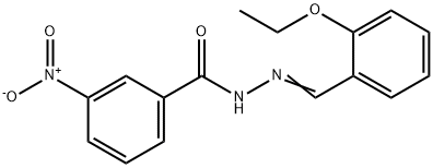 N'-(2-ethoxybenzylidene)-3-nitrobenzohydrazide Struktur
