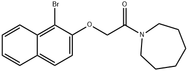 1-{[(1-bromo-2-naphthyl)oxy]acetyl}azepane Structure