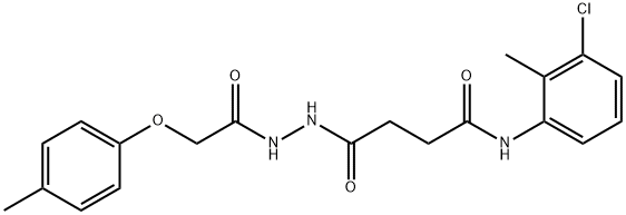 N-(3-chloro-2-methylphenyl)-4-{2-[(4-methylphenoxy)acetyl]hydrazino}-4-oxobutanamide Structure