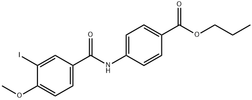 propyl 4-[(3-iodo-4-methoxybenzoyl)amino]benzoate 结构式