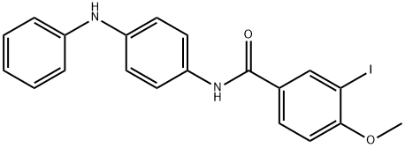 N-(4-anilinophenyl)-3-iodo-4-methoxybenzamide 化学構造式