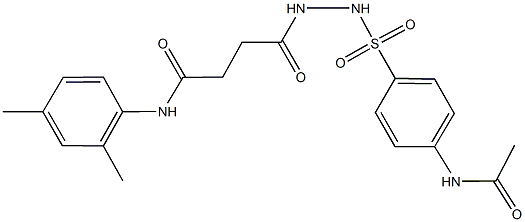 4-(2-{[4-(acetylamino)phenyl]sulfonyl}hydrazino)-N-(2,4-dimethylphenyl)-4-oxobutanamide 结构式