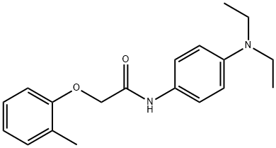 N-[4-(diethylamino)phenyl]-2-(2-methylphenoxy)acetamide 化学構造式