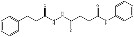 4-oxo-N-phenyl-4-[2-(3-phenylpropanoyl)hydrazino]butanamide Structure