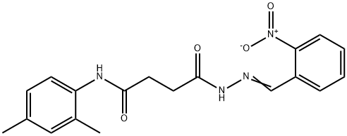 N-(2,4-dimethylphenyl)-4-(2-{2-nitrobenzylidene}hydrazino)-4-oxobutanamide Structure