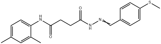 N-(2,4-dimethylphenyl)-4-{2-[4-(methylsulfanyl)benzylidene]hydrazino}-4-oxobutanamide Struktur