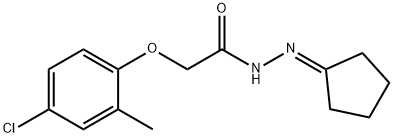 2-(4-chloro-2-methylphenoxy)-N'-cyclopentylideneacetohydrazide 结构式