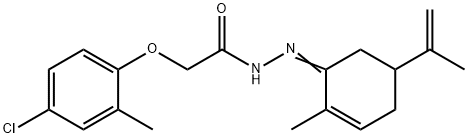 2-(4-chloro-2-methylphenoxy)-N'-(5-isopropenyl-2-methyl-2-cyclohexen-1-ylidene)acetohydrazide 结构式