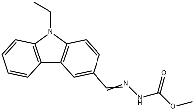 methyl 2-[(9-ethyl-9H-carbazol-3-yl)methylene]hydrazinecarboxylate 化学構造式