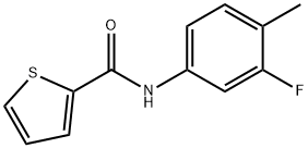 N-(3-fluoro-4-methylphenyl)-2-thiophenecarboxamide Struktur