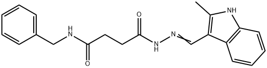 N-benzyl-4-{2-[(2-methyl-1H-indol-3-yl)methylene]hydrazino}-4-oxobutanamide Structure