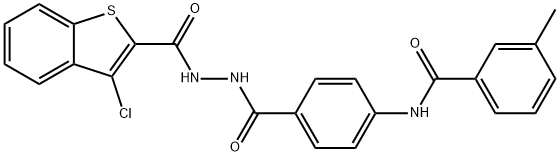 N-[4-({2-[(3-chloro-1-benzothien-2-yl)carbonyl]hydrazino}carbonyl)phenyl]-3-methylbenzamide Structure