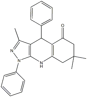 328032-78-6 3,7,7-trimethyl-1,4-diphenyl-1,4,6,7,8,9-hexahydro-5H-pyrazolo[3,4-b]quinolin-5-one