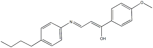 3-[(4-butylphenyl)imino]-1-(4-methoxyphenyl)-1-propen-1-ol 化学構造式