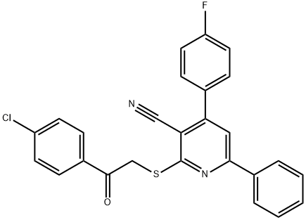 328069-70-1 2-{[2-(4-chlorophenyl)-2-oxoethyl]sulfanyl}-4-(4-fluorophenyl)-6-phenylnicotinonitrile