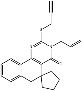 328070-06-0 3-allyl-2-(2-propynylsulfanyl)-5,6-dihydrospiro(benzo[h]quinazoline-5,1'-cyclopentane)-4(3H)-one