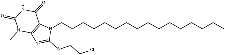 8-[(2-chloroethyl)sulfanyl]-7-hexadecyl-3-methyl-3,7-dihydro-1H-purine-2,6-dione Structure