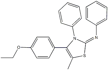N-(4-(4-ethoxyphenyl)-5-methyl-3-phenyl-1,3-thiazol-2(3H)-ylidene)-N-phenylamine Structure