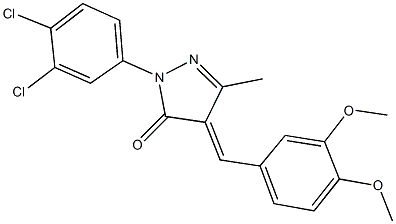 2-(3,4-dichlorophenyl)-4-(3,4-dimethoxybenzylidene)-5-methyl-2,4-dihydro-3H-pyrazol-3-one Structure