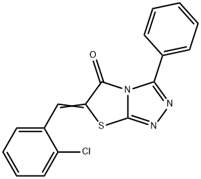 6-(2-chlorobenzylidene)-3-phenyl[1,3]thiazolo[2,3-c][1,2,4]triazol-5(6H)-one Structure