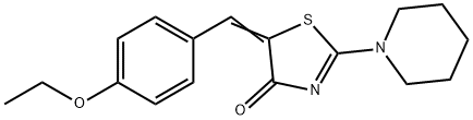 5-(4-ethoxybenzylidene)-2-(1-piperidinyl)-1,3-thiazol-4(5H)-one Structure