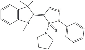 328107-53-5 1,3,3-trimethyl-2-[2-phenyl-3-(1-pyrrolidinyl)-3-sulfido-2,3-dihydro-4H-1,2,3-diazaphosphol-4-ylidene]indoline