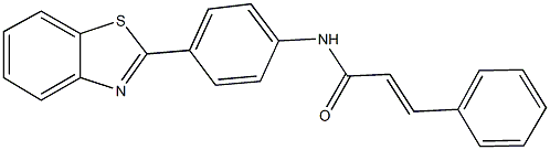 N-[4-(1,3-benzothiazol-2-yl)phenyl]-3-phenylacrylamide,328110-42-5,结构式