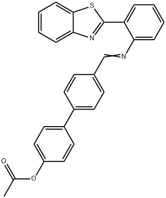 4'-({[2-(1,3-benzothiazol-2-yl)phenyl]imino}methyl)[1,1'-biphenyl]-4-yl acetate Struktur