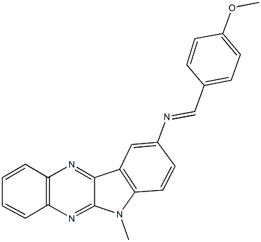 N-(4-methoxybenzylidene)-N-(6-methyl-6H-indolo[2,3-b]quinoxalin-9-yl)amine,328111-53-1,结构式