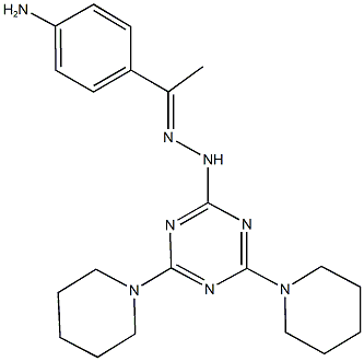 1-(4-aminophenyl)ethanone [4,6-di(1-piperidinyl)-1,3,5-triazin-2-yl]hydrazone|