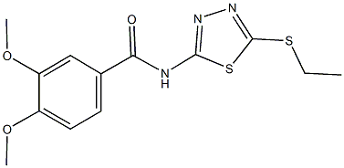 N-[5-(ethylsulfanyl)-1,3,4-thiadiazol-2-yl]-3,4-dimethoxybenzamide Structure