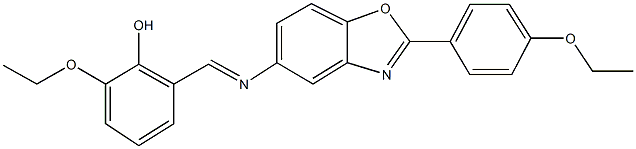 2-ethoxy-6-({[2-(4-ethoxyphenyl)-1,3-benzoxazol-5-yl]imino}methyl)phenol,328116-61-6,结构式