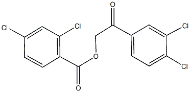 2-(3,4-dichlorophenyl)-2-oxoethyl 2,4-dichlorobenzoate Struktur