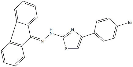 9H-fluoren-9-one [4-(4-bromophenyl)-1,3-thiazol-2-yl]hydrazone 结构式