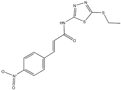 N-[5-(ethylsulfanyl)-1,3,4-thiadiazol-2-yl]-3-{4-nitrophenyl}acrylamide Structure