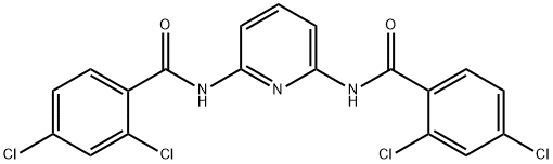 2,4-dichloro-N-{6-[(2,4-dichlorobenzoyl)amino]-2-pyridinyl}benzamide Struktur