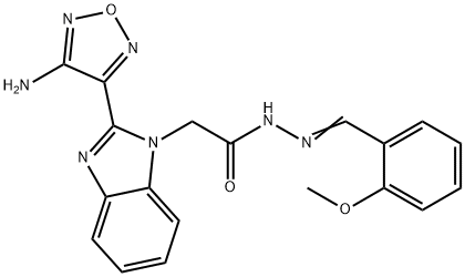 2-[2-(4-amino-1,2,5-oxadiazol-3-yl)-1H-benzimidazol-1-yl]-N'-(2-methoxybenzylidene)acetohydrazide Structure